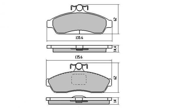 DB1105 E FRONT DISC BRAKE PADS - NISSAN SKYLINE R31 86-90