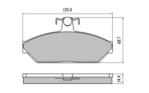 DB1075 E FRONT DISC BRAKE PADS - FORD FALCON XE,XF(GIRLOCK)