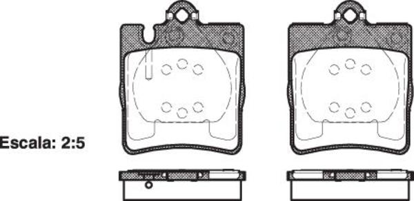 REAR DISC BRAKE PADS - MERCEDES BENZ E CLASS