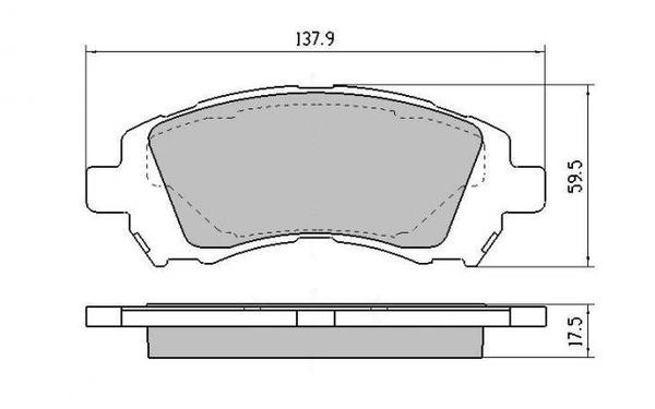 FRONT DISC BRAKE PADS - SUBARU LEGACY BE5 , BE9 98-0 DB1342 E