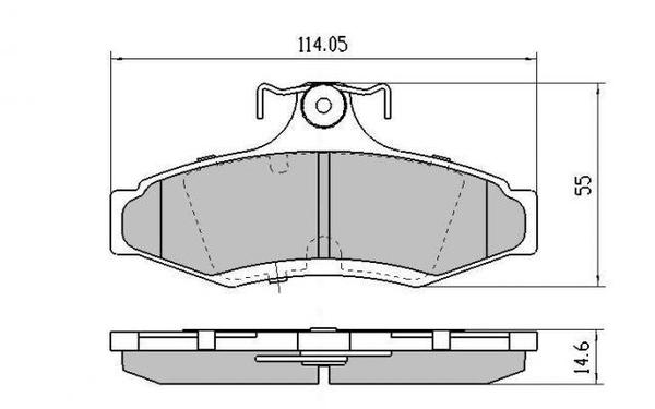 DB1204 E REAR DISC BRAKE PADS - MITSUBISHI MAGNA 91-03