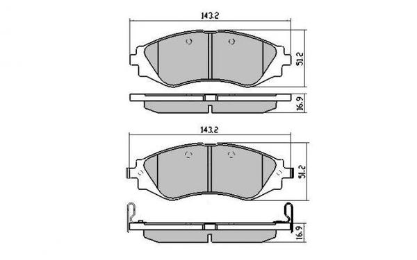 DB1347 E FRONT DISC BRAKE PADS - DAEWOO NUBIRA 97-