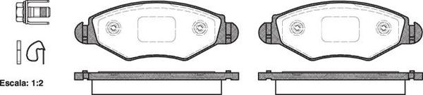 FRONT DISC BRAKE PADS - CITROEN PEUGEOT RENAULT 206,306 93-