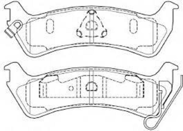 7502A E REAR DISC BRAKE PADS - JEEP GRAND CHEROKEE  96-