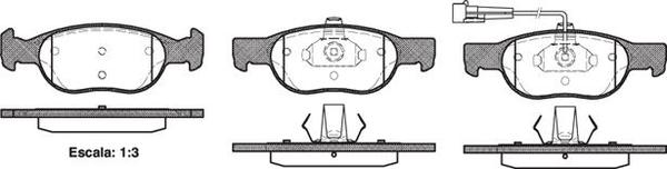 FDB1040 E FRONT DISC BRAKE PADS - FIAT BRAVA,BRAVO 96-01