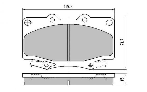 FRONT DISC BRAKE PADS - TOYOTA LAND CRUISER 80 SERIES 90-98 DB1199 E