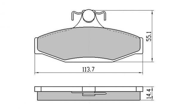 DB1086 E FRONT DISC BRAKE PADS - HOLDEN COMMODORE VB-VS 78-97