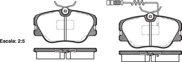 FRONT DISC BRAKE PADS - MERCEDES BENZ 190 W201 85-93 W/IND