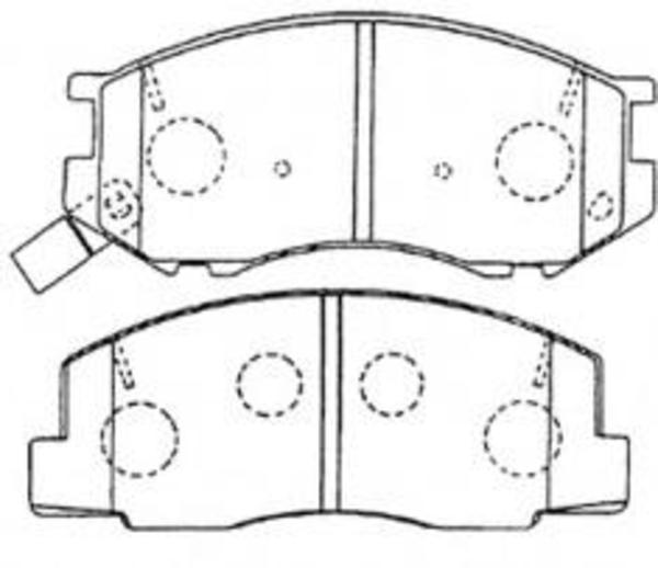 DB306 E FRONT DISC BRAKE PADS - TOYOTA LITE ACE AKEBONO 82-92