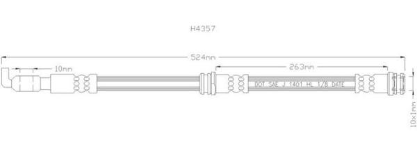 HOSE MAZ 626 DI/DI R 87-91 523.5M