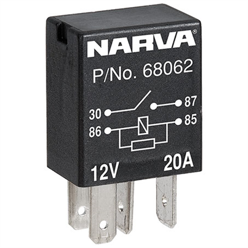 Micro Relay 24V Normally Open 10A - Resistor Protected