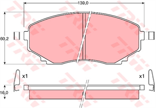 DTEC Brake Pad Set (DB1274)