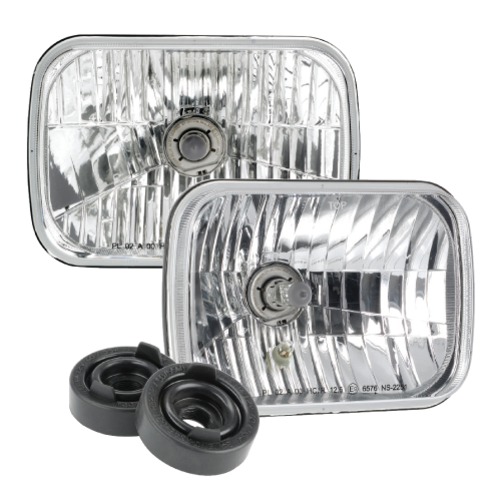 Semi Sealed Beam Rectangle Conversion Kit 142 x 200mm Globe Style H4