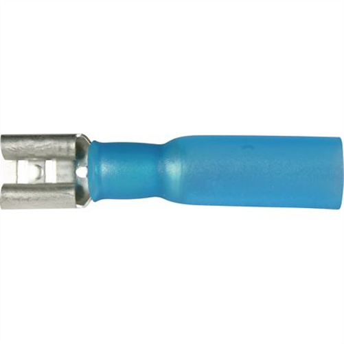 Crimp Terminal Female Blade Blue Terminal Entry 6.3 X 0.8mm Heat Shrin