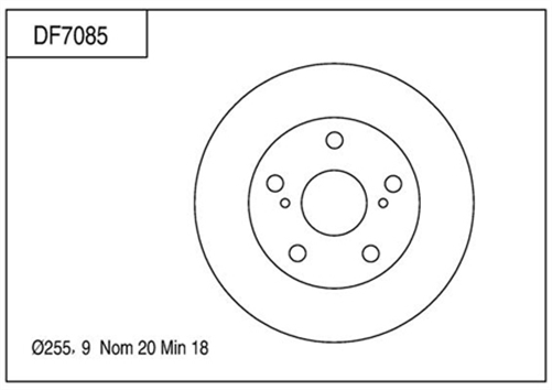 Disc Brake Rotor 256mm x 19 Min