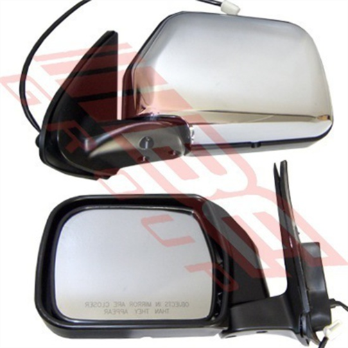 MIRROR - CNR MOUNTED - ELECT - L/H - CHR - TOYOTA HILUX 2WD 1999-01