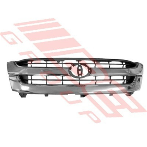 GRILLE - CHROME BLACK - CENTRE - TOYOTA HILUX 2WD 2002