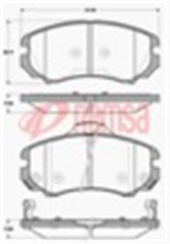 FRONT DISC BRAKE PADS - HYUNDAI ELANT 06-/SONATA 06- DB1504 E