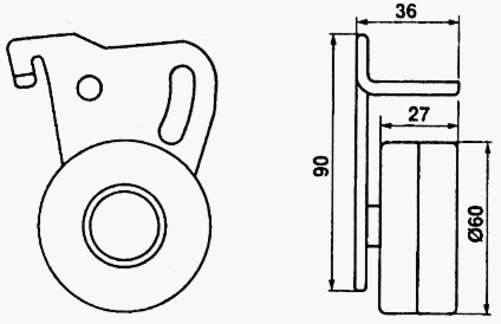 TIMING TENSIONER  NISSAN BLUEBIRD PARIRIE CA18 , CA20