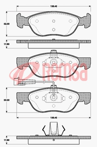 FDB1056 E FRONT DISC BRAKE PADS - FIAT BRAVA,BRAVO 96-01