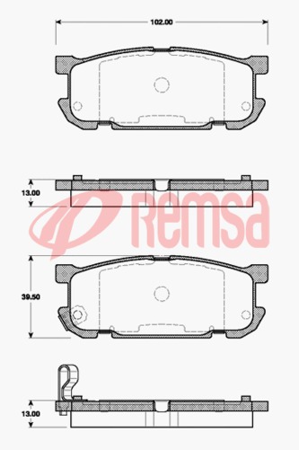 REAR DISC BRAKE PADS - MAZDA MX-5 98-05