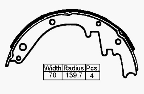 BRAKE SHOE FRONT CHEV CORVETTE IMPALA 11 x 2.75""