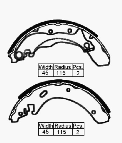 B/S R FRD MONDEO 93- 228.6 X 45MM