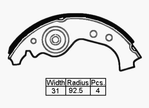 B/S R FIA 127 128 UNO 185 X 31MM