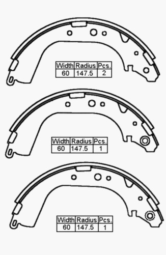 BRAKE SHOE REAR - TOYOTA LAND CRUISER BJ4# 295 X 60