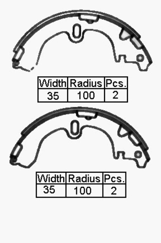 BRAKE SHOE REAR - TOYOTA COROLLA CORONA 200 X