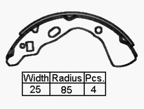 B/S R MAZ 121 86- 170 x 25mm