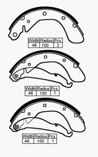 BRAKE SHOE REAR HOL ASTRA , VECTRA     200 X