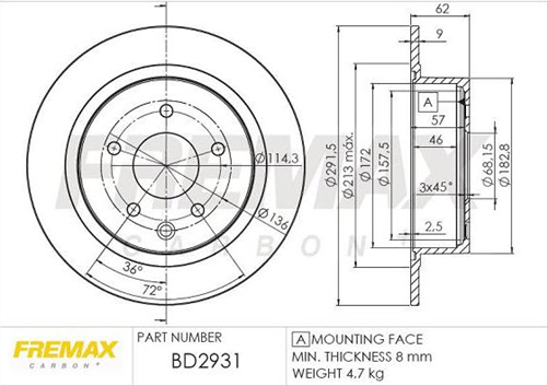 BRAKE DISC REAR PAIR BD-2931