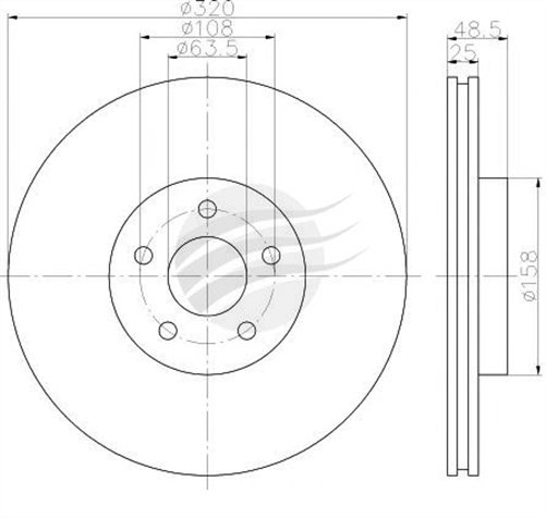 EURO-LINE BRAKE DISC ROTOR PAIR BDR18000EL