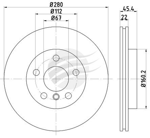 EURO-LINE BRAKE DISC ROTOR PAIR BDR18041EL