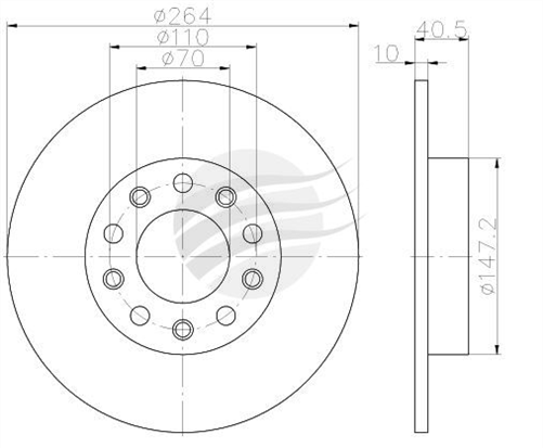 EURO-LINE BRAKE DISC ROTOR PAIR BDR22790EL