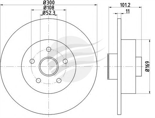 EURO-LINE BRAKE DISC ROTOR BDR23750EL