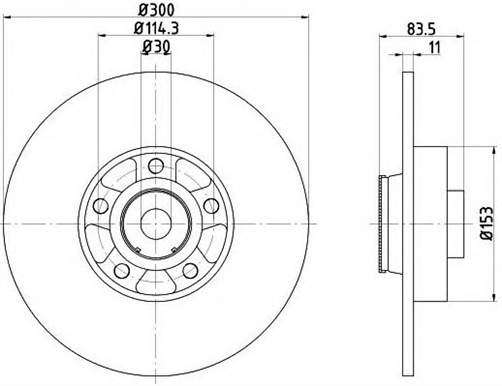 EURO-LINE BRAKE DISC ROTOR BDR25130EL