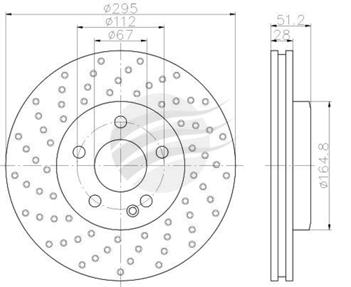 EURO-LINE HC BRAKE DISC ROTOR PAIR BDR25390ELH