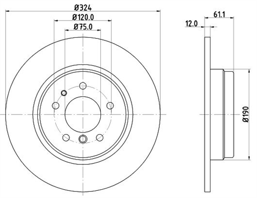 EURO-LINE BRAKE DISC ROTOR BDR8340EL