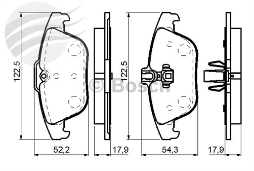 REAR BRAKE PADS MERCEDES-BENZ C-KLASSE 204 BP1073