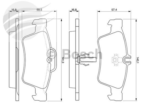 REAR BRAKE PADS MERCEDES-BENZ E-KLASSE 211 BP412