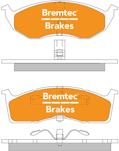 4WD BRAKE PADS SET CHRYSLER VOYGER 1997-01 BT024BE