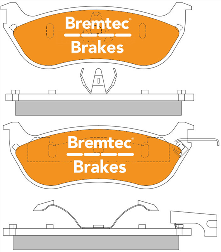 TRADE-LINE BRAKE PADS SET FORD CROWN LX 4.6L V8 1996- BT027TS