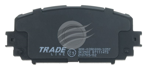 TRADE-LINE BRAKE PADS SET TOYOTA YARIS 1.0 VVTi 122.7X54 BT1114TS