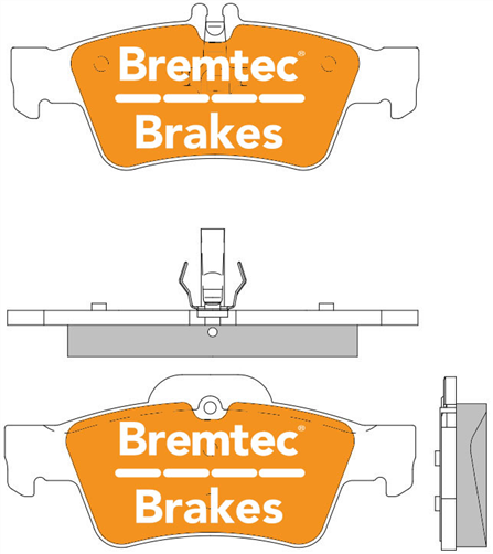 TRADELINE BRAKE PAD SET REAR MERCEDES E-CLASS W211 S211 ATE BT1397TS