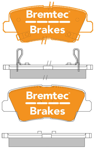 PRO-LINE BRAKE PADS SET HYUNDAI i30 1.6 CRDi 2012- BT1402PRO