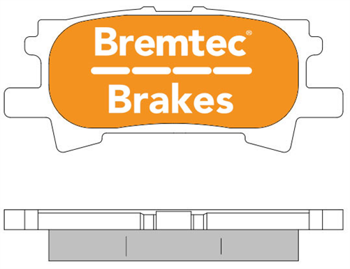 TRADE-LINE BRAKE PADS SET LEXUS RX330 2003- BT1472TS