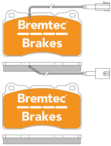 PRO-LINE BRAKE PADS SET ALFA 159 3.2 JTS BREMBO&SENSOR BT1477PRO