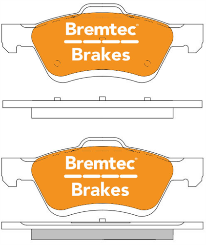 TRADE-LINE BRAKE PADS SET FORD ESCAPE 3.0 2007- BT1526TS